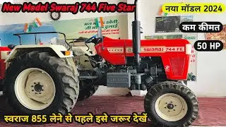 Swaraj 744 fe || swaraj 744 FE red coluor || New model 2024 || tractor review in Hindi