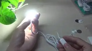 Demo of Mini Portable Magnetic LED Light Lamp 2W USB Light DC 5V Pure White Warm White