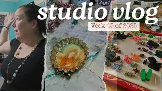 Studio Vlog 45 | Рождественские поделки, уборка стола, проблемы с домашними животными, повседневн...