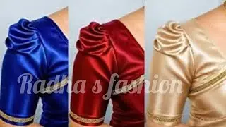 बाजू का डिजाइन Trending Pleated Sleeve Design with Pearl Work | Step-by-Step Cutting & Stitching ✂️