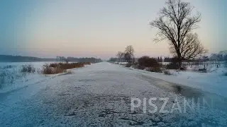 Pisz, Jeglin: Kanał Jegliński zamarznięty. Podziwiajmy te uroki wyłącznie z bezpiecznego brzegu!