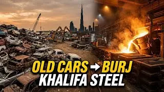 🚗♻️ Inside the Recycling Factory  Millions of Old Cars Turned Into Steel Pipes for Burj Khalifa 🏗️🔥