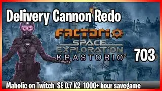 ⚙️Factorio Space Exploration 0.7 & Krastorio 2 Mod✅🏭➡️Delivery Cannon Sender blueprinting x703