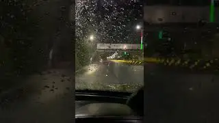 MG Hector night ride during rainfall in Noida. #car #mghector #rainfall #nightride