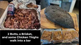 2 Butts and a Brisket Walk into a Bar&hellip; Smoked on my Lonestar Grillz Pellet Smoker!