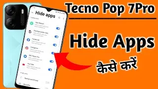 Tecno pop 7pro app hide kaise kare | Tecno pop 7pro hide apps | how to hide app in Tecno pop 7pro
