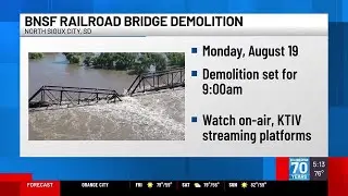 KTIV plans to broadcast the controlled blast for the Big Sioux River rail bridge