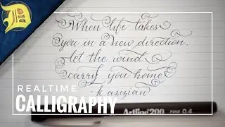 Calligraphy with a Fineliner - REALTIME + Getting a New Pen!