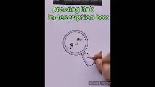 How to colour a Cute Magnifying glass/lens. Full drawing tutorial link in description box