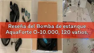 Rese&ntilde;a del Bomba de estanque AquaForte O-10.000, 120 vatios, caudal m&aacute;ximo de 10 m3 por hora, altura