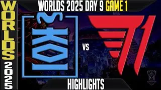 MKOI vs T1 Highlights Game 1 | Worlds 2025 Day 9 Swiss Stage | Movistar KOI vs T1 G1