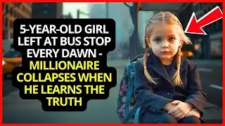 5 Year Old Girl Stayed At Bus Stop Every Dawn   Millionaire Collapses When He Learns The Truth