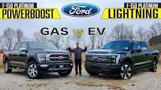 ПОРА ПЕРЕХОДИТЬ НА ЭЛЕКТРОМОБИЛЬ? &mdash; Ford F-150 Lightning 2022 года против Ford F-150 PowerBoost Platinum: сравнение