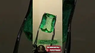 BEAUTY OF NATURAL COLOMBIAN EMERALD#swarnanjali #swarnanjaligems #astrology #colombianemerald #viral
