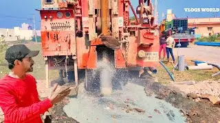 Borewell Drilling 205 fit In My New House 🏠 Full water In Tow  Inches Water 💦