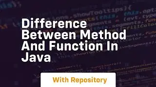 difference between method and function in java