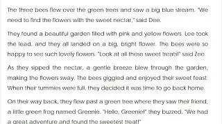 The Great Bee Adventure Guided Reading 