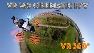 VR 360&deg; cinematic FPV drone flight - view on port