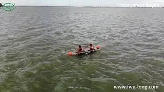 Fwulong Transparent Kayak Lake Test | Clear 2-Person Polycarbonate Kayak on Water