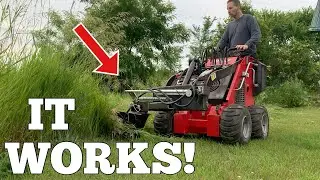 MMS 323W Mini Skidsteer Custom Fab&rsquo;d Sickle bar mount
