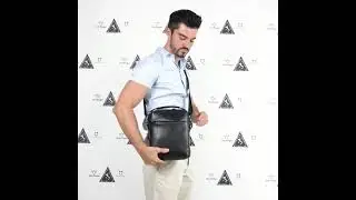 Mens distressed leather messenger bag 193B by Giorgio Ferretti / Мужская кожаная сумка