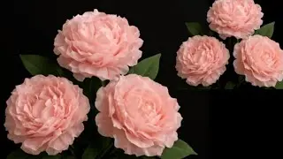 Origami realistic tissue paper Peony flower | How to make tissue paper flower | Easy craft ideas |
