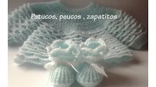 Patucos, escarpines, peucos, botitas bebe a crochet 1&ordf; parte