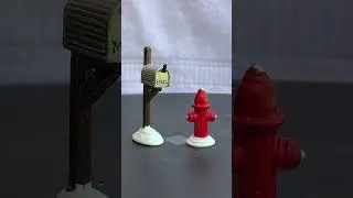 Dept 56 Fire Hydrant & Mailbox - Snow Village 2 Piece Christmas Accessory - 1988 at Treasuretique