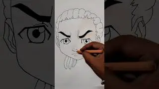 easy way to draw a anime face 😊 #line work #artvideo #facedrawing  #viral #viralvideo #anime #draw