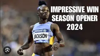 Full Race| Shericka Jackson Wins 100m Season Opener 2024 || All-comers meet Kingston Jamaica