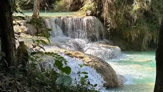 The beautiful Kyang Si Waterfalls of Laos #laos #kuangsifalls #waterfalls