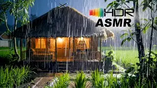 Deepest Sleep in 3 Minutes: Heavy Tropical Rain on Thatched Hut (No Thunder)
