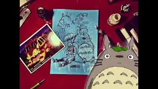 Speed Drawing-Totoro and Hayao Miyazaki
