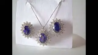 Demi/parure Zaffiri Diamanti
