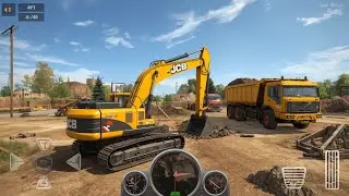 Building Roads with JCB - Heavy Machinery Game - Android Gameplay 
