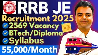 RRB JE Recruitment 2025, RRB JE Notification Out, Salary, government job vacancy 2025 #rrbje2025