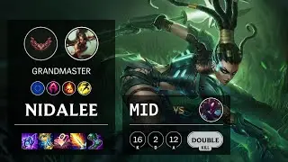 Nidalee Mid vs Kha'Zix - EUW Grandmaster Patch 12.2