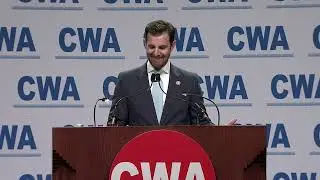 Rep. Chris Deluzio Addresses the 80th CWA Convention