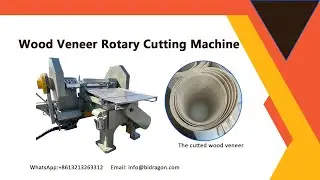 Wooden veneer rotary cutting machine for making popsicle stick and coffee tea stirrer stick