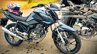 TITAN 160 CINZA COM MOTOR E BACALHAU CROMADO