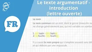 Allô prof - Le texte argumentatif - introduction (lettre ouverte)