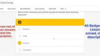 💚 Google digital Garage and unlocked badges lessons answers January 2019💚