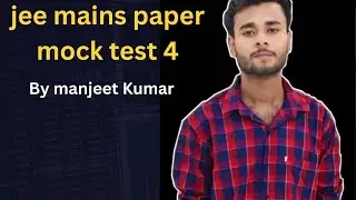Jee mains paper 2 mock test  B arch 