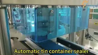 Automatic metal container closing machine supplier, auto servo special tin lid crimping machine