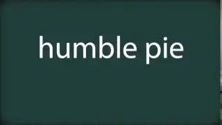 How to pronounce humble pie