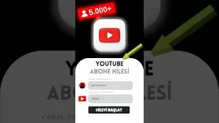 YOUTUBE ABONE ARTTIRMA HİLESİ 2025 - &Uuml;CRETSİZ & ŞİFRESİZ YOUTUBE ABONE HİLESİ