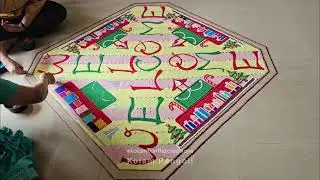 New Year Welcome Kolam 2026 🎉 | Margazhi Kolam 7 | 19×3 Dot Kolam Tutorial