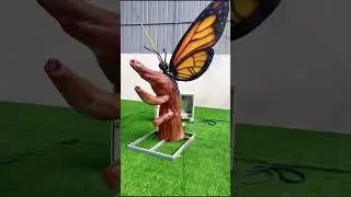 Welcome to the Giant Insect World! This isn't CGI, it's our super-sized animatronic butterfly!