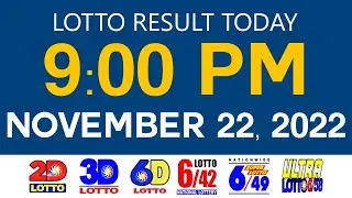 Lotto Results Today November 22 2022 9pm Ez2 Swertres 2D 3D 6D 6/42 6/49 6/58 PCSO