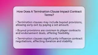 How Does A Termination Clause Impact Contract Terms? - Sports and Entertainment Law Guru